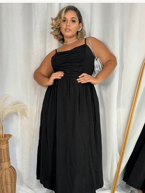 Hanna Nikole Dresses & Skirts - Hanna Nikole Sundress Ruched bodice Maxi Sleeveless Dress 20W